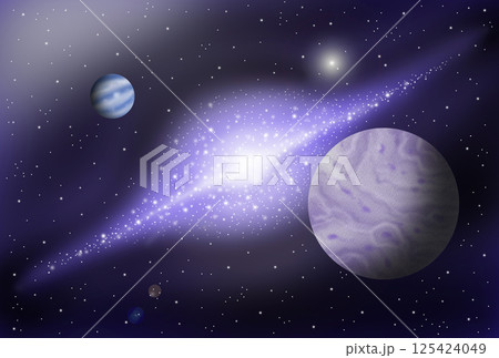 宇宙・宇宙空間 - 惑星・衛星・銀河・レンズ状星雲 125424049
