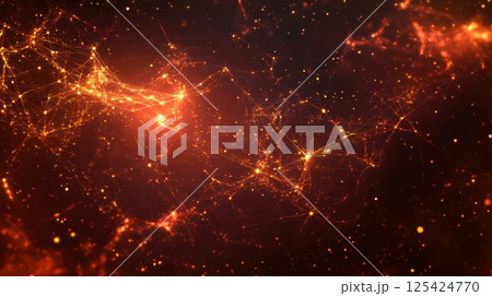 発光グリッドと浮遊データUI(ai生成画像) 発光グリッドと浮遊データUI(ai生成画像) 125424770