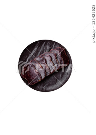 Smoked horse meat with salt, spices and herbs Smoked horse meat with salt, spices and herbs 125425628