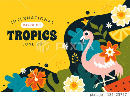 International Day of the Tropics Vector Illustration on June 29 Featuring Animals, Grass, and Flowering Plants to Preserve Tropical Nature International Day of the Tropics Vector Illustration on June 29 Featuring Animals, Grass, and Flowering Plants to Preserve Tropical Nature 125425737