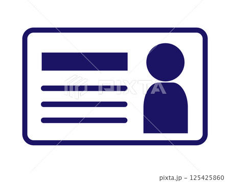 本人確認書類アイコン(身分証明書マーク) 本人確認書類アイコン(身分証明書マーク) 125425860