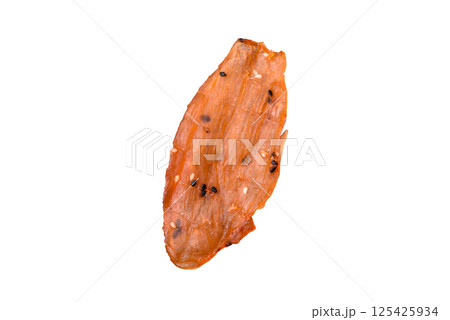 Jerky, dried chicken meat with salt and spices 125425934