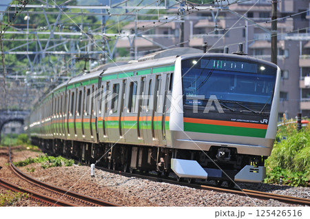 東海道本線　真鶴　JR東日本　E233系3000番台　E62編成（国府津） 125426516