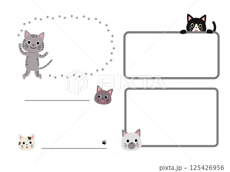 ねこのいろんなフレームのセット 125426956