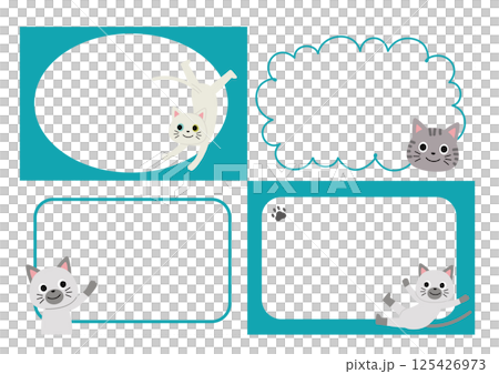 一組各種貓框架 125426973