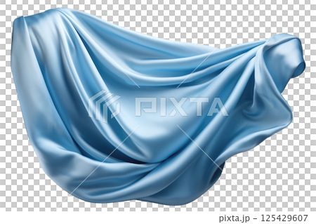 Blue Silk Cloth 125429607