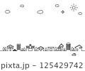 シンプルな街並みのイラストセット 125429742