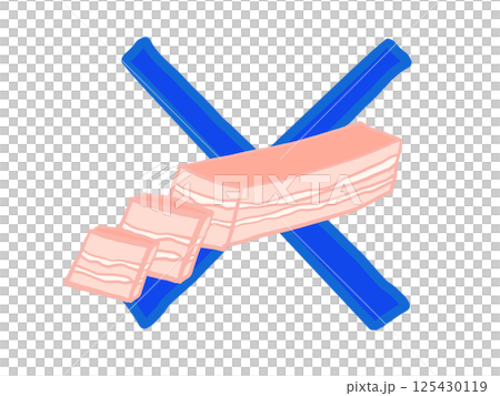 Muslim prohibited meat and cross symbol Muslim prohibited meat and cross symbol 125430119