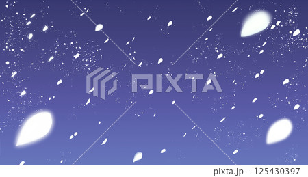 花吹雪　白色　夜 125430397