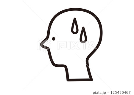 横から見た顔のアイコン いろいろな感情 横から見た顔のアイコン いろいろな感情 125430467