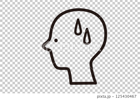 横から見た顔のアイコン いろいろな感情 横から見た顔のアイコン いろいろな感情 125430467