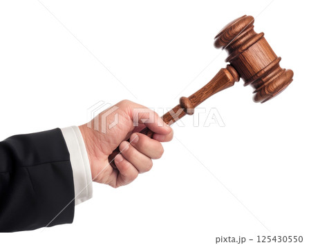 Hand with Gavel 125430550