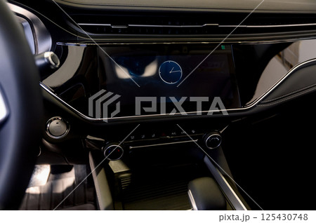main screen in modern car dashboard 125430748