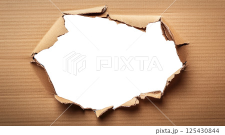 Hole in Cardboard 125430844