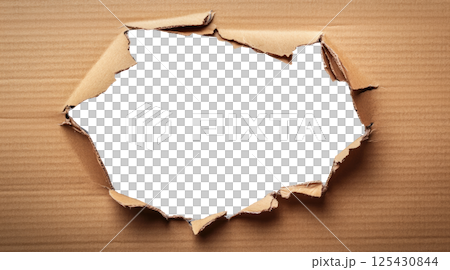 Hole in Cardboard 125430844