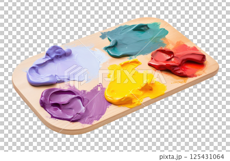 Wood paint palette 125431064