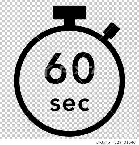 60 second stopwatch icon 125431646