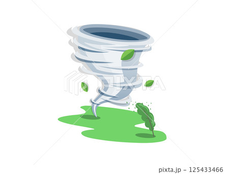 Twist tornado weather on isolated white background stock illustration 125433466