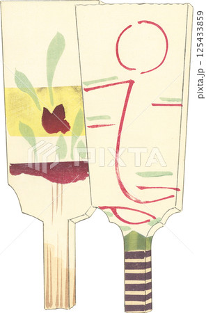 日本の郷土玩具　羽子板 125433859