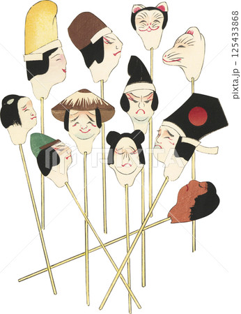 日本の郷土玩具 首人形 日本の郷土玩具 首人形 125433868