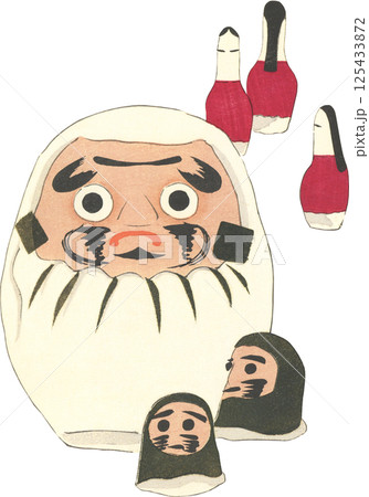日本の郷土玩具　だるま 125433872