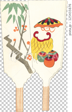 日本の郷土玩具　羽子板 125433876