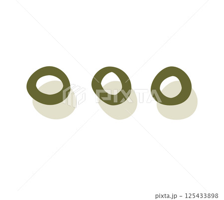 感情のあしらい（三点リーダー）の手描きアイコンイラスト 125433898