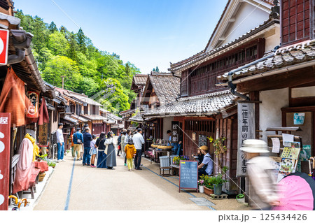 【重要伝統的建造物群保存地区】吹屋　ゴールデンウィークの町並みの風景10　岡山県高梁市成羽町 125434426