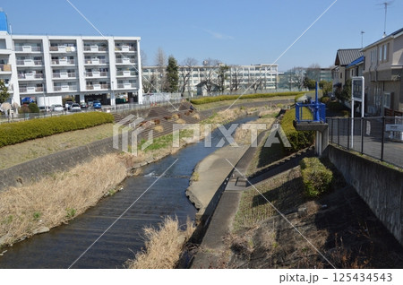 湯殿川の印象 八王子市 北野駅周辺 湯殿川の印象 八王子市 北野駅周辺 125434543