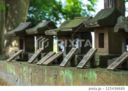 古い神社の参道　祠 125436680
