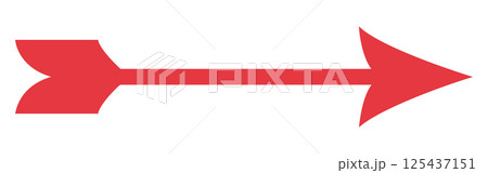 Long red arrows icon. Trendy long left and right arrows in flat style. Replaceable vector design. For your apps, websites and UI or user experience design 125437151