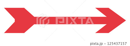 Long red arrows icon. Trendy long left and right arrows in flat style. Replaceable vector design. For your apps, websites and UI or user experience design 125437157