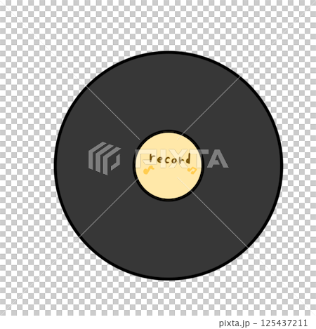 Simple record white background illustration 125437211