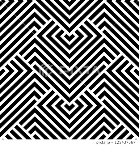 Abstract geometric pattern. A seamless vector background. White and black ornament. Graphic modern pattern. Simple lattice graphic design. Abstract geometric pattern. A seamless vector background. White and black ornament. Graphic modern pattern. Simple lattice graphic design. 125437367