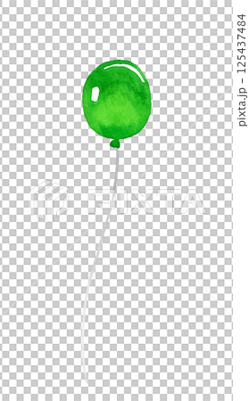 簡單的綠色氣球(單品)手繪水彩插畫素材 簡單的綠色氣球(單品)手繪水彩插畫素材 125437484
