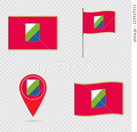 Abruzzo Flag Set, Region of Italy. Abruzzo Flag Set, Region of Italy. 125437513