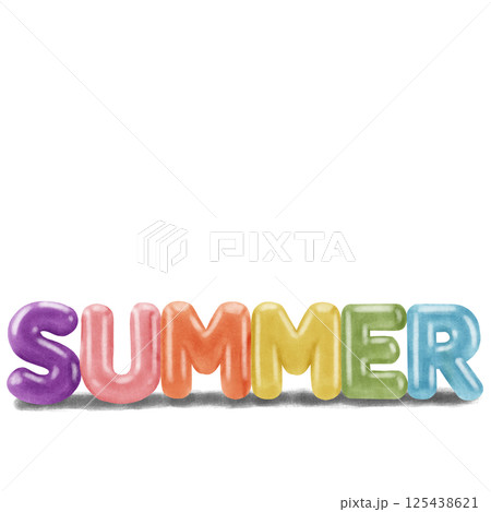 The letters write the word Summer. The letters write the word Summer. 125438621
