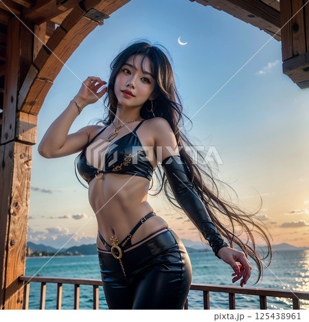 美しい黄昏をバックに！！　鍛錬！！ 125438961