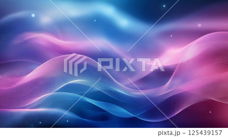 青色の流れる抽象的な波 125439157