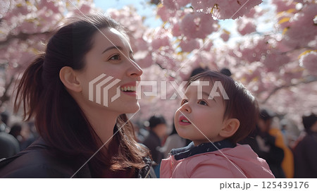 Mothers Day. Mothers and Pregnant Womens Day. AI generated. 125439176
