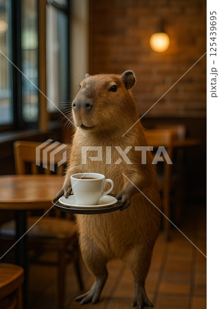 Capybara Barista: Cozy Coffee Break 125439695