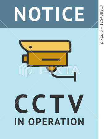 CCTV banner, video surveillance, security camera 125439917