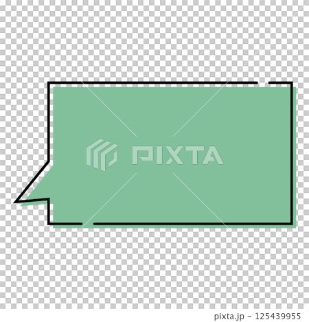 Simple speech bubble illustration, horizontal, square 125439955