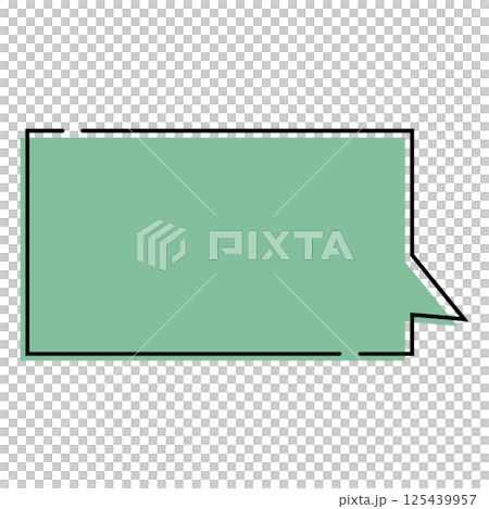 Simple speech bubble illustration, horizontal, square 125439957