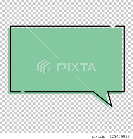 Simple speech bubble illustration, horizontal, square 125439958