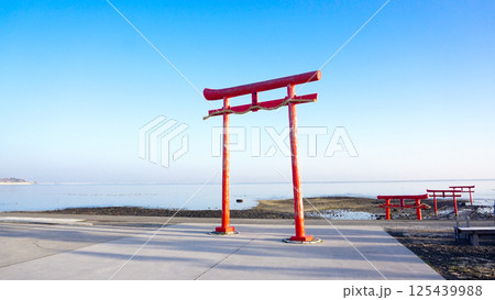海中鳥居、佐賀県太良町の大魚神社 海中鳥居、佐賀県太良町の大魚神社 125439988