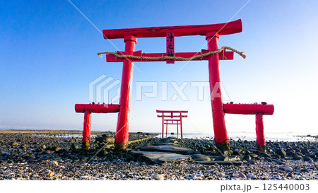 海中鳥居、佐賀県太良町の大魚神社 125440003