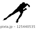 speedup male athlete at speed skating competition 125440535