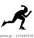 speed skating competition, real contour speed skater athlete 125440536