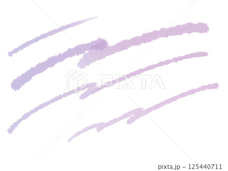 紫の手描きの毛筆ラインセット 紫の手描きの毛筆ラインセット 125440711